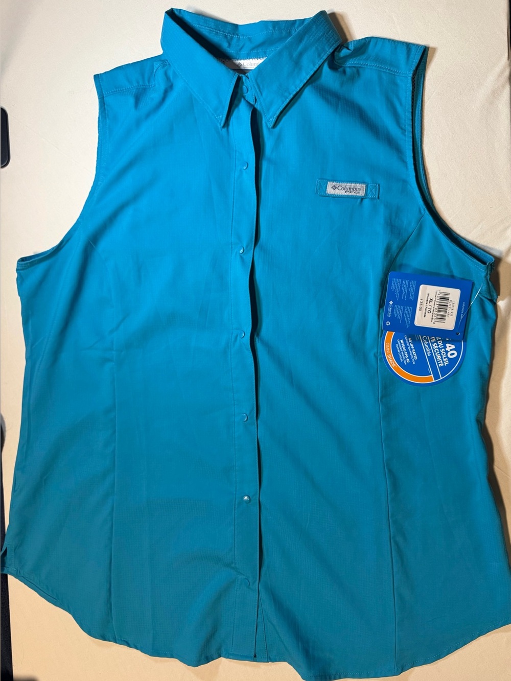 Columbia Women’s Sleeveless Button-Up Tank Top - Teal